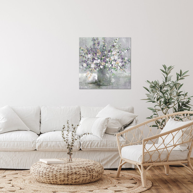 " Farmhouse Lavender " by Carol Robinson, 24" H x 24" W x 0.25" D