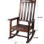 Chaise berçante surdimensionnée brune Alverta-121534170