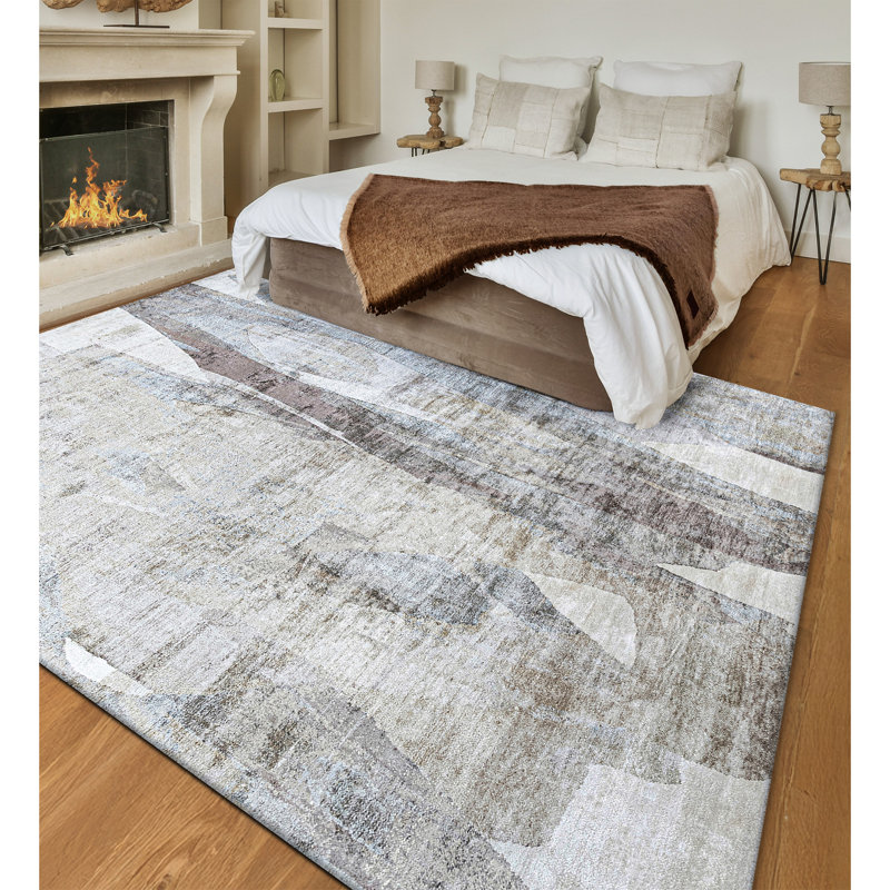 Tapis multicolore de haute qualité noué à la main, Rectangulaire 8 pi x 10 pi