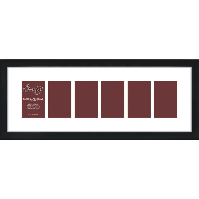 Cadre photo mat noir, 4 po x 6 po, 10 po x 28 po