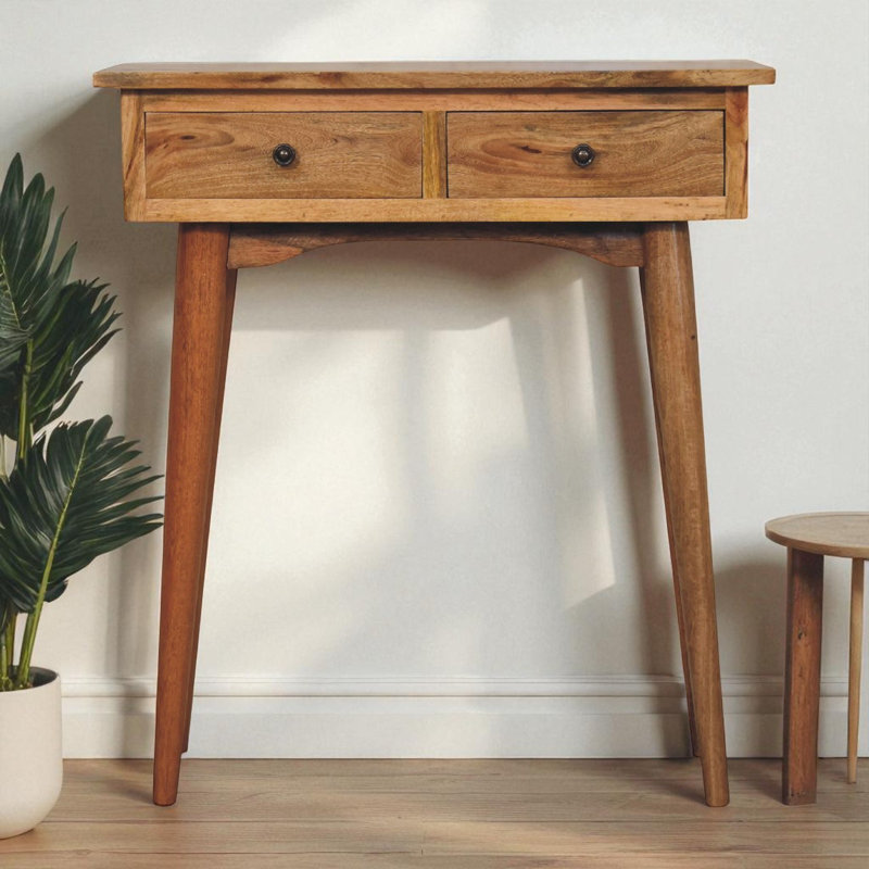Berteau 70cm Solid Wood Console Table, Chestnut, 30.7" H x 27.6" W x 11.8" D