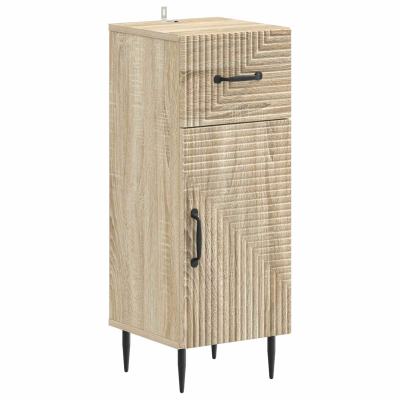 Bathroom Storage Furniture Set, Sonoma Oak