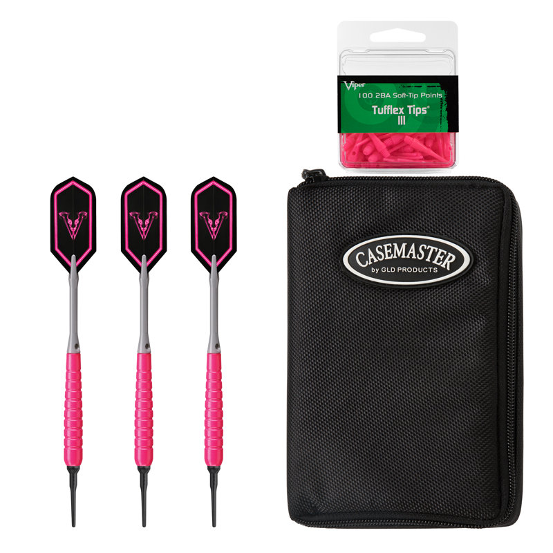 Fléchette glo, Rose / Noir