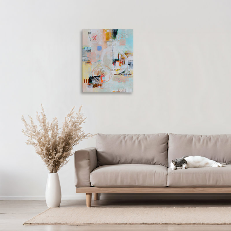 «Summer Lust Abstraction Canvas», conception par Katherine Irvin, H 20 po x l 16 po