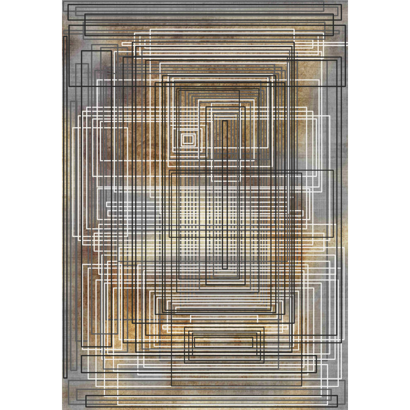 Melnick Machine Washable Living Room Rug Design 7704 - 5X8 (5'2"X7'5"), Grey