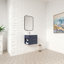 Ensemble de meuble-lavabo mural simple 24 po Aurilla avec comptoir en céramique blanc vert forêt et tablette de gauche Aurilla-641886403-737632749-737632751