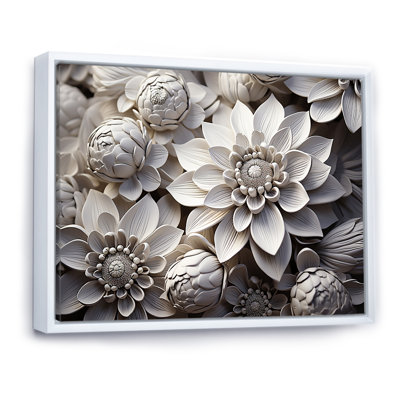" Transparent Depiction Of White Zinnias I "