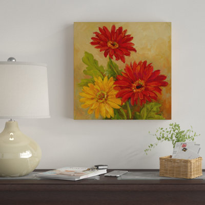 « gerber marguerites », reproduction de peinture à l’acrylique sur toile tendue