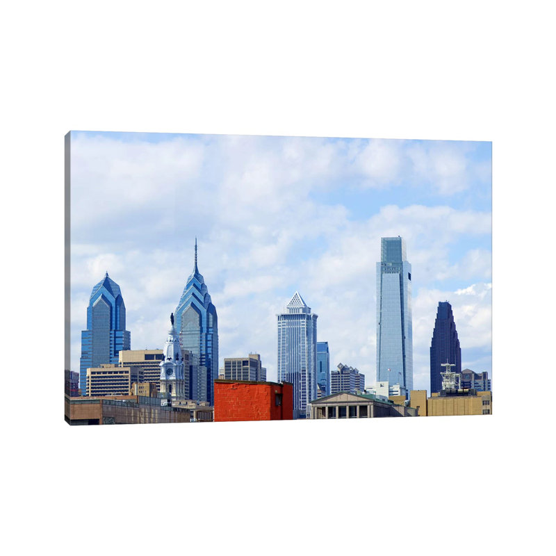 Buildings in a City, Comcast Center, Center City, Philadelphia, Philadelphia County, Pennsylvania, USA 1 Piece Wrapped Canvas Wall Art