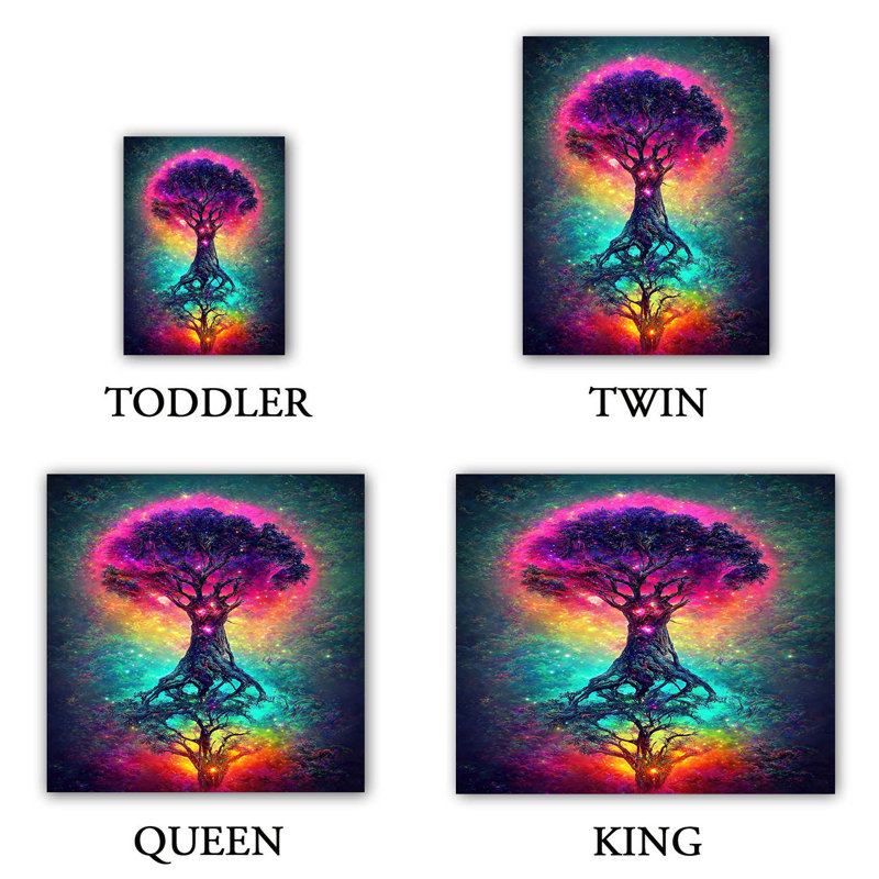 Ensemble de housse de couette en microfibre DiaNoche par Wumples - Tree of the Universe