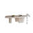 ​​Coffee Table Oval, Modern Travertine Finish Low-Loft Center Table With Sturdy Base, Minimalist Living Room Furniture, Neutral Tone Accent Table For Contemporary Space​