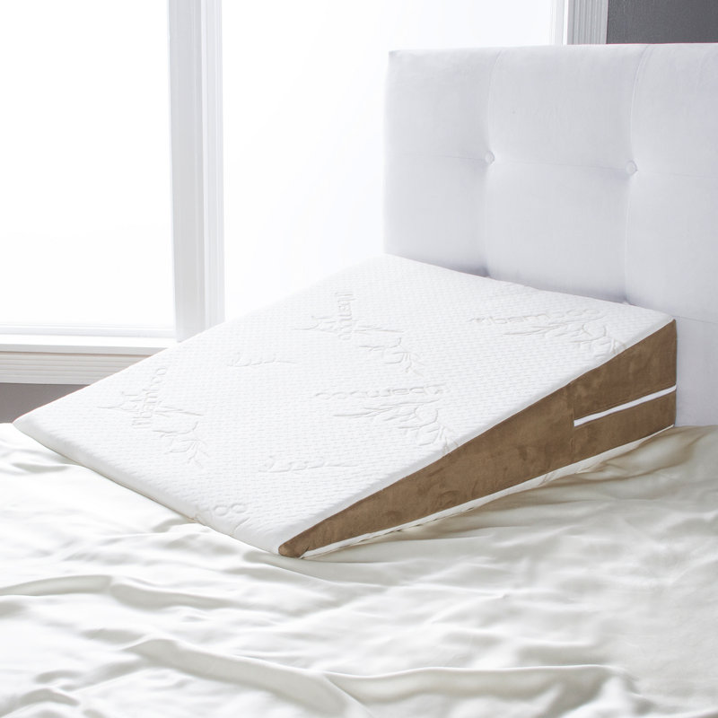 Bed Wedge Memory Foam Pillow With Removable Tencel Cover, King