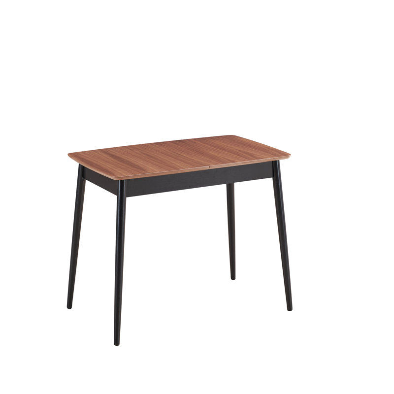 Table de salle à manger naturelle et noire avec rallonge Bufferfly