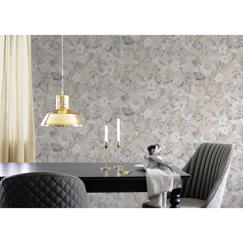 Hudson 10m x 52cm Matte Wallpaper Roll, Taupe