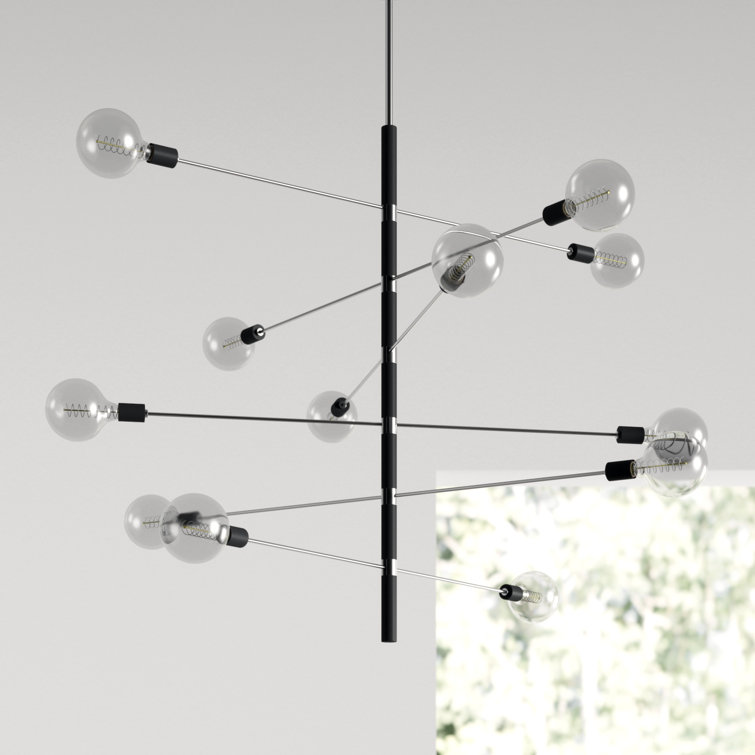 Christopher 12 - Light Dimmable Sputnik Modern Linear Chandelier