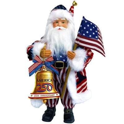 9" 250th Celebration Santa