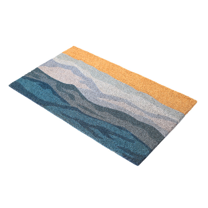 Paillasson Teshika Shades of Dawn, Shades of Sea - Blue Multi, 18 po x 30 po - antidérapant