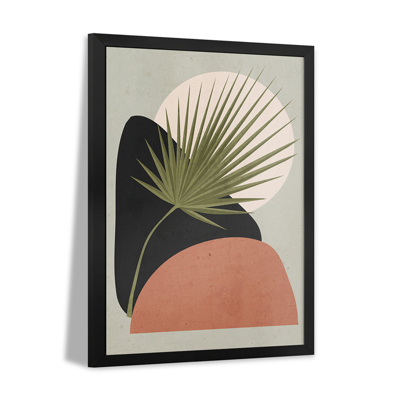 Feuille tropicale abstraite - reproduction d'art murale - affiche de galerie, H 32 po x l 24 po