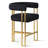 25" Upholstered Gold Chenille Arm Counter Stool (Set Of 2)-1503988499