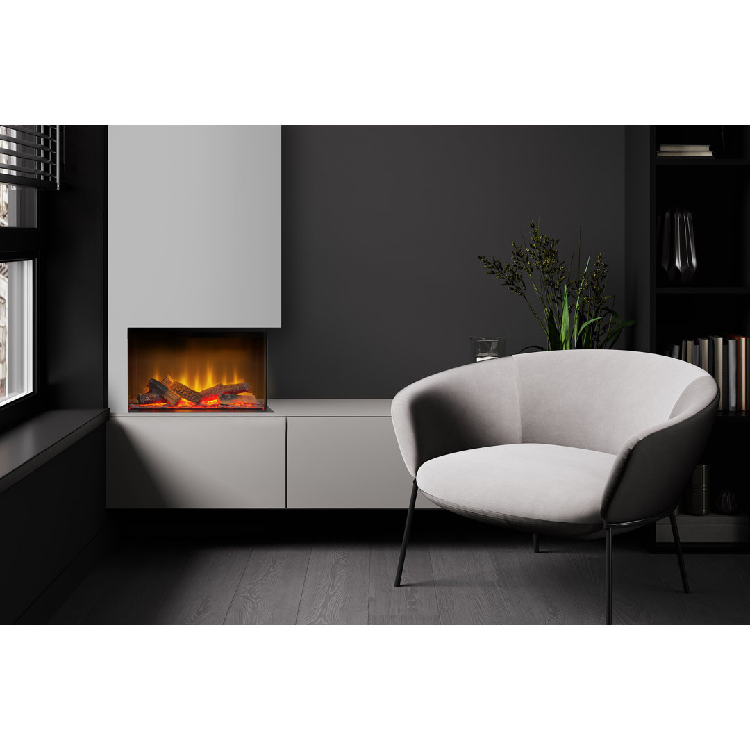 Adena Belfry Heating Black Electric Fireplace with 6824 BTU