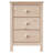 Creath Solid Pine Extra-Tall Nightstand with 3 Deep Drawers for Ample Storage by-2063882374