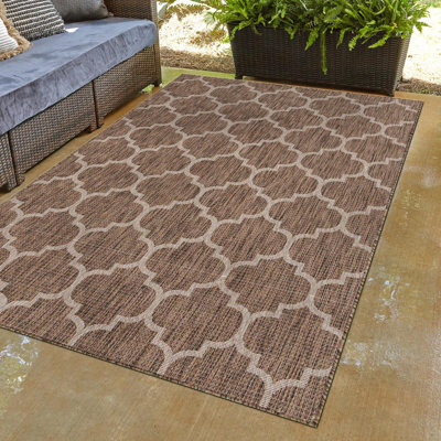 Tapis intérieur / extérieur à motif géométrique Hampstead 