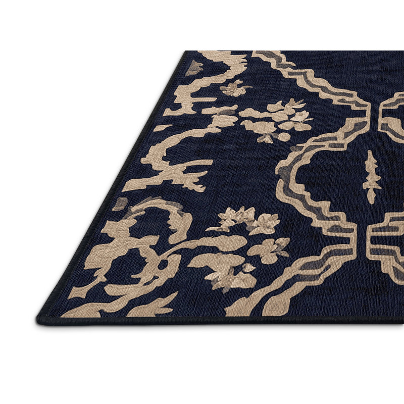 Machine Washable Gray Area Rug, Rectangle 3' x 5'
