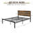 Paloma Metal Platform Bed Frame with Wooden Headboard, No Box Spring Needed-1184925584-1088811206