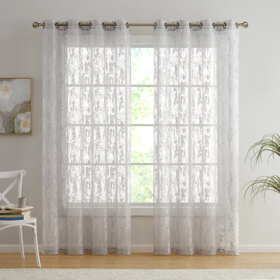 Inshaal Semi Sheer Curtain Pair