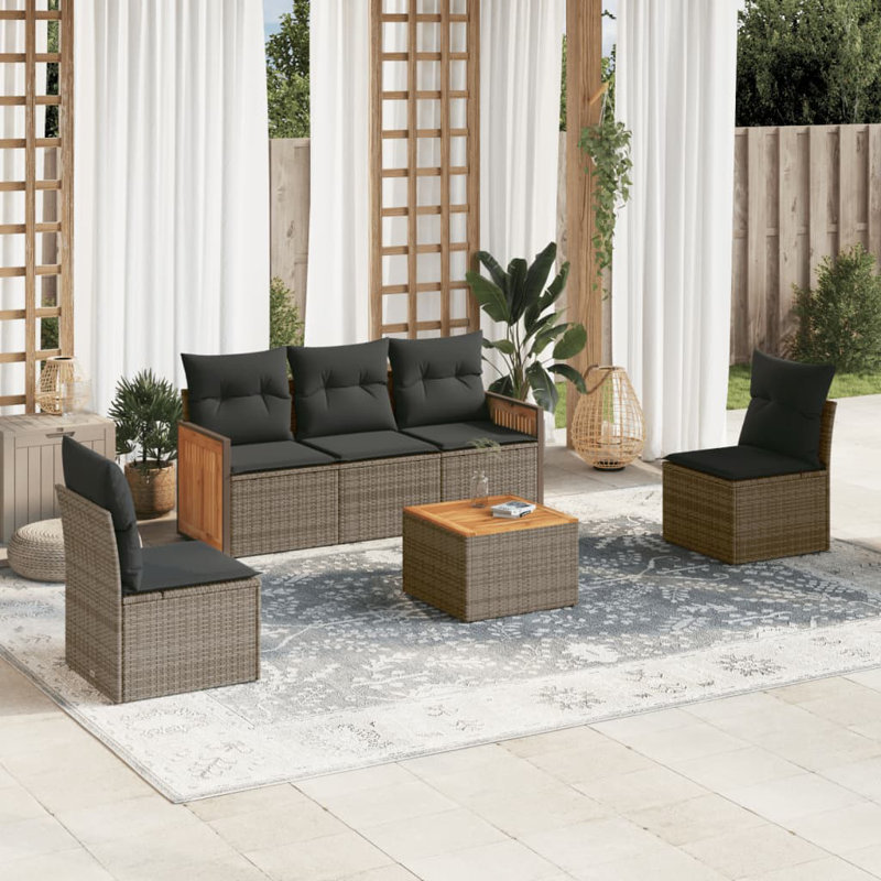 Vidaxl Garden Sofa Set Grey