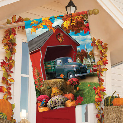 Drapeau de la maison d'automne Harvest Bridge