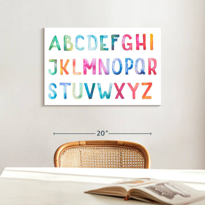 Alphabet, 16" H x 24" W