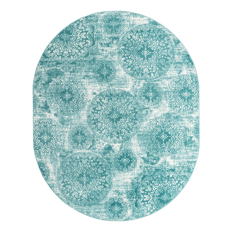 Coblitz Abstract Indoor Rug, Oval 7'10" x 10'