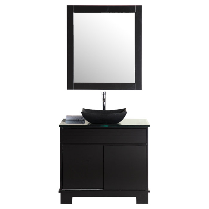 Ensemble de meuble-lavabo de salle de bain simple avec miroir 36 po Penton
