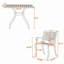 Ensemble de salle à manger d'extérieur 5 pièces avec structure en aluminium moulé, chaises en maille, mobilier de patio résistant aux intempéries