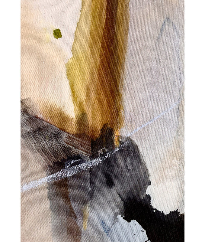 «Earthy Modern Abstract» par Arohika Verma - Art mural abstrait, 12 × 18, Matted Framed Print, Brown