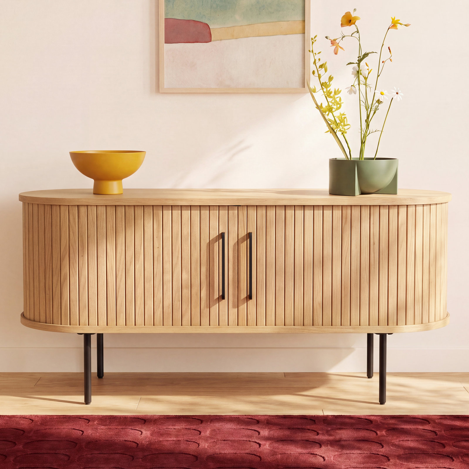 Iris 47" TV Stand, Natural Oak