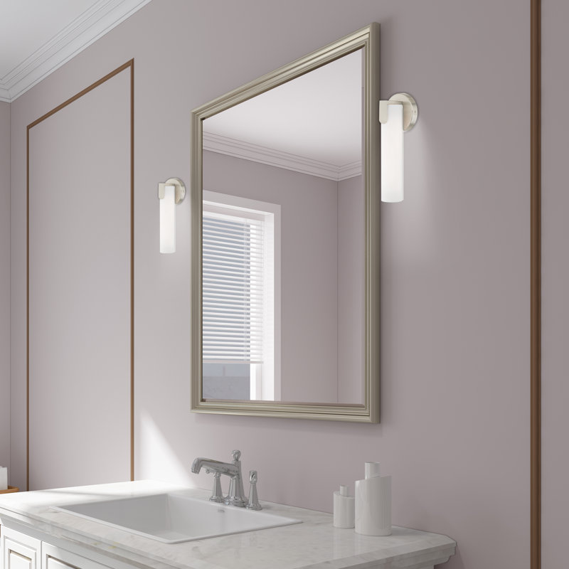 Brynlei Steel Flush Mounted Sconce, Brushed Nickel