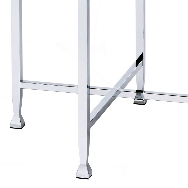 Table de bout en chêne blanc et chrome Brecon