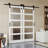 Modern Frosted Glass Design - 5 Lite Glass Manufacture Wood Sliding Bypass Barn Door With Hardware-109011704