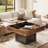 LED Lift Top Coffee Table With Storage-1988220087