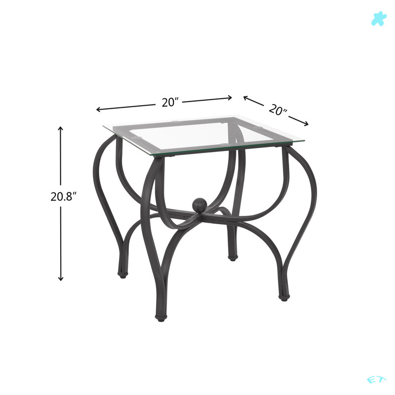 Ensemble de 3 tables basses en verre trempé