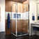 Flex 36" W x 36'' D x 74.75" H Semi-Frameless Square Shower Enclosure with Towel Bar and Base Included