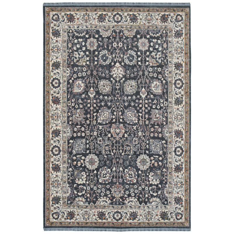 Transitional, Oriental, Cut Pile 5'3" X 7'3" Rectangle Area Rug