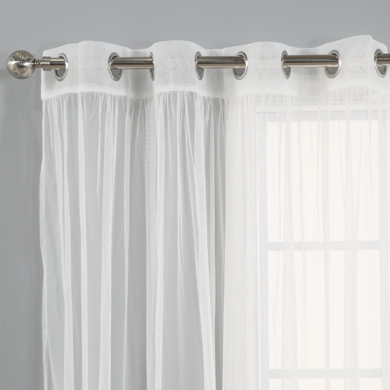 Panneau coulissant en polyester Natascha, L 52 po x L 63 po, Rose poudreux