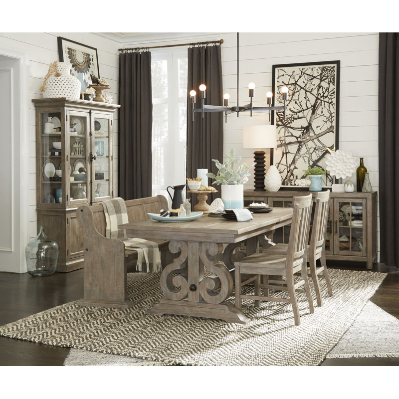 Horncastle Solid Wood Bench, Dove Tail Gray