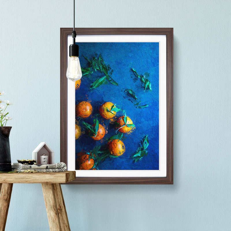 Fresh Oranges - Framed Print, Walnut Framed, 36cm H x 27cm W x 2cm D