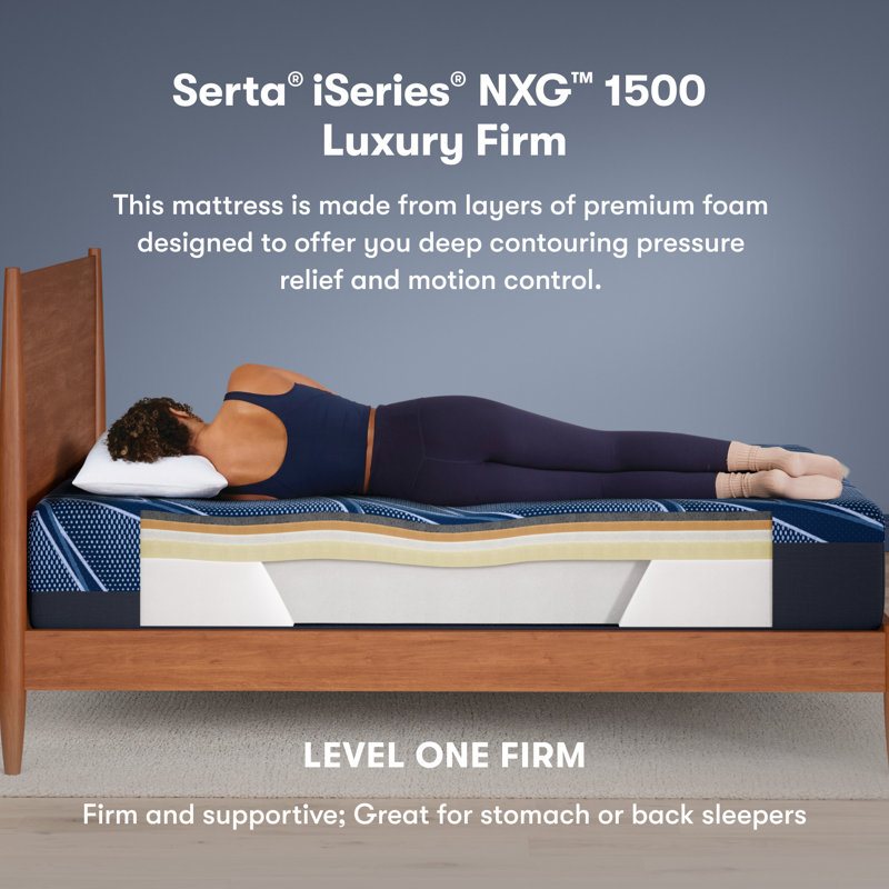 iSeries NXG 1500 Matelas ferme de luxe en mousse à mémoire de forme de 30 cm