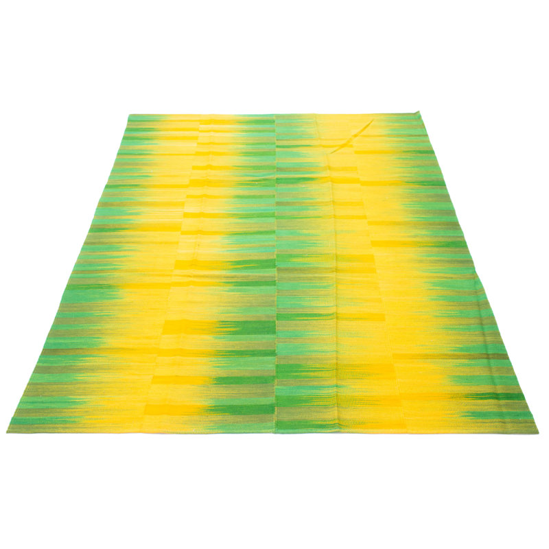 Kilim vert Ankara 7 pi 1 po x 9 pi 9 po