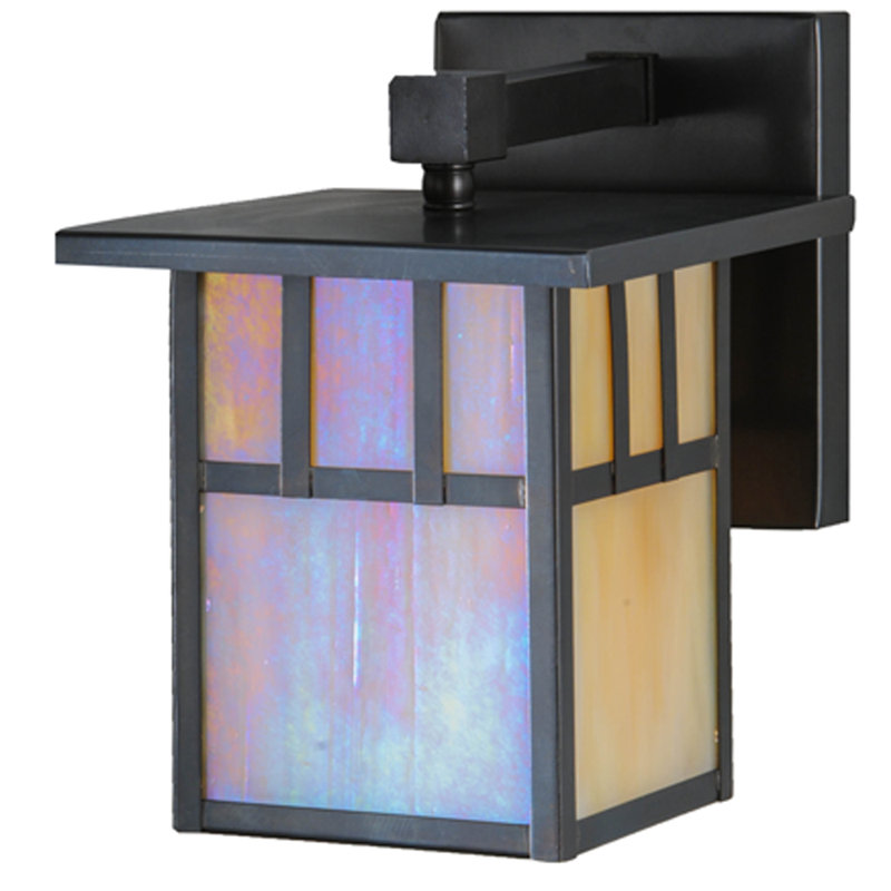 1 - Light Outdoor Wall Lantern, 9" H x 7" W x 9" D